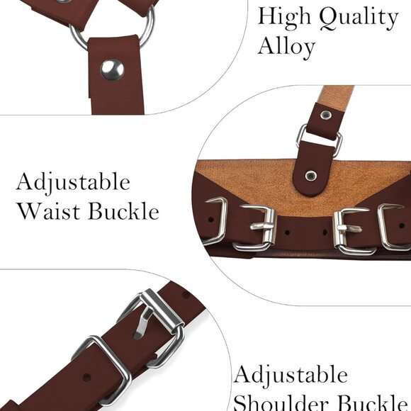 Adjustable PU Leather Harness Belt for Women – Punk Style Fashion Accessory - Picture 4 of 5